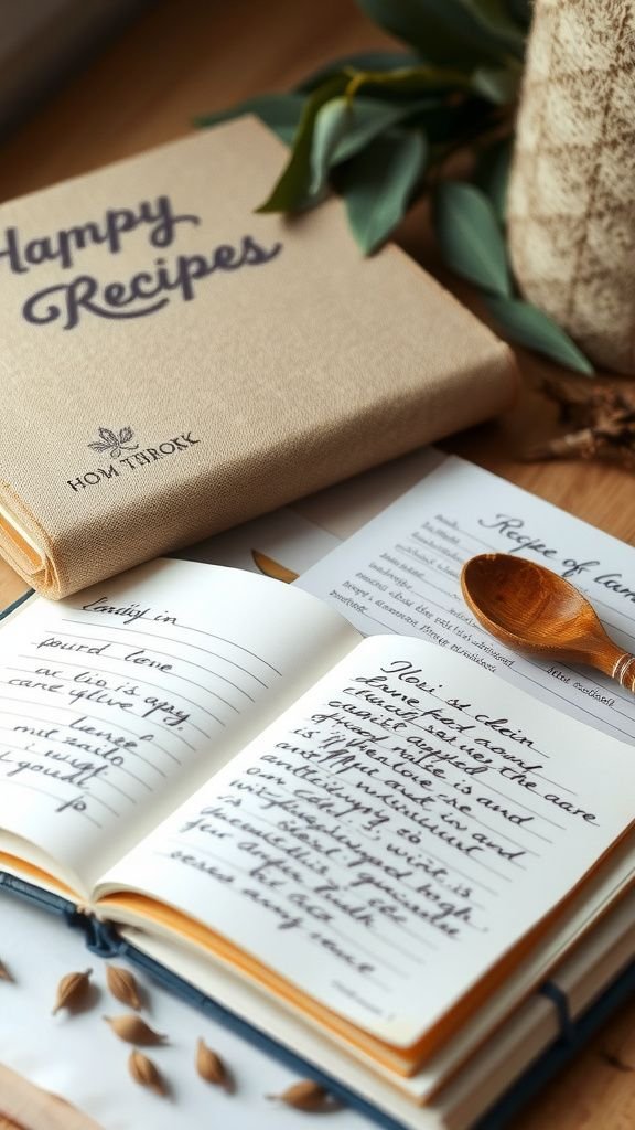 Personalized recipe book filled with family flavors
